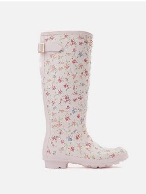 Hunter x LoveShackFancy Floral Tall Rain Boot in Pale Pink